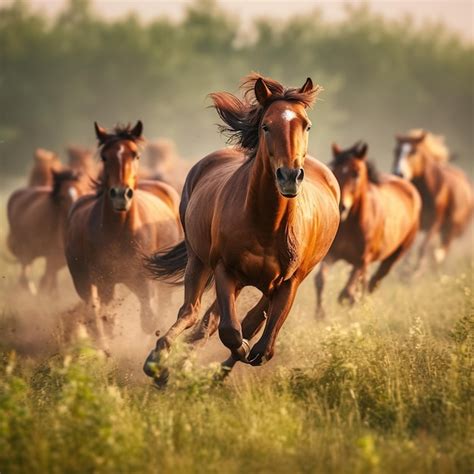 Premium Photo | Wild horses running