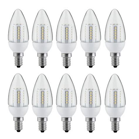 10 x Paulmann LED Leuchtmittel Kerze 2W 17W E14 klar Corn warmweiß