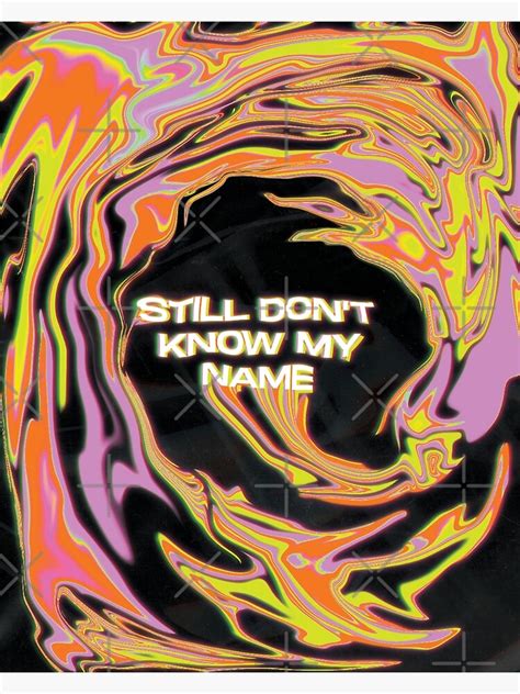 "Still don't know my name " Poster for Sale by avihail | Redbubble