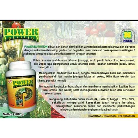 Jual Power Nutri Pupuk Organik Pelebat Buah Mengurangi Kerontokan Pd