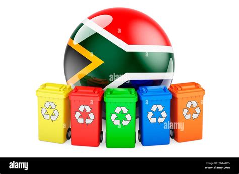 Waste Recycling In South Africa Colored Recycling Bins With South