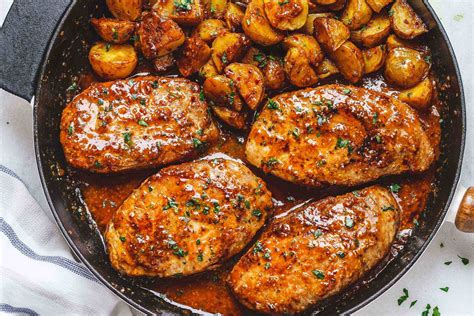 Honey Mustard Pork Chops And Potatoes Recipe — Eatwell101