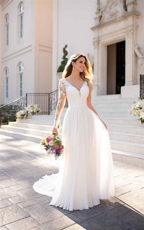 Luxurious Long Sleeve Wedding Dresses Modern Wedding