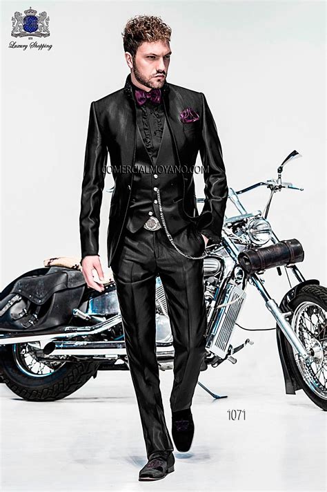 Italian Bespoke Black Fashion Suit Style 1071 Ottavio Nuccio Gala In