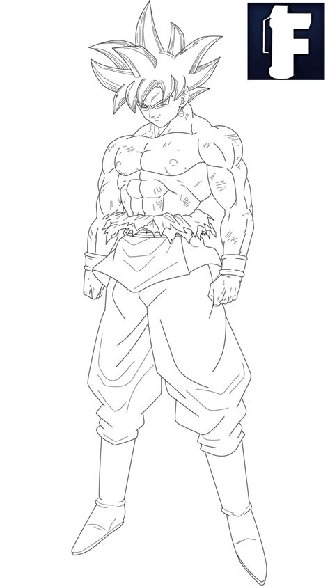 Dragonball Super Ui Black Goku Lineart By Flashmeisterr On Deviantart