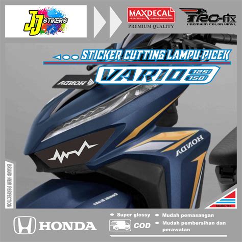 Jual Stiker Variasi Lampu Mata Picek Kiri Saja Vario New 125 150cc 2018