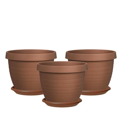 Scheurich Set De Pots Fleurs Country Star Avec Soucoupes En