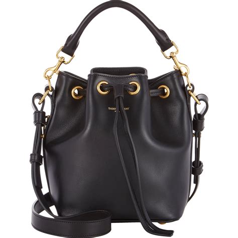 Lyst Saint Laurent Small Bucket Bag In Black