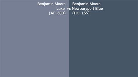 Benjamin Moore Luxe Vs Newburyport Blue Side By Side Comparison