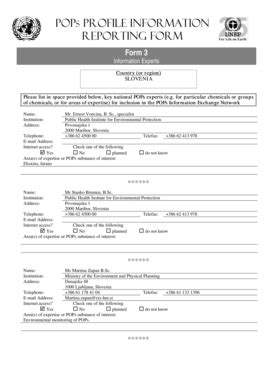 Fillable Online Chem Unep Please List In Space Provided Below Key