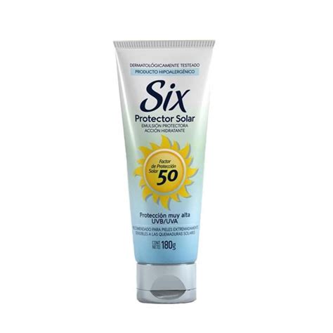 Protector Solar Six FPS 50 180 Ml Farmacia Parque Miramar