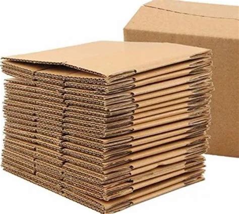 Brown Rectangular 7 Ply Plain Corrugated Box Weight Holding Capacity