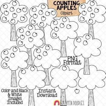 Counting Apples Clipart Autumn Apple Tree Counting Seasonal Math