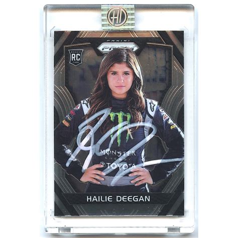 Hailie Deegan Signed 2018 Panini Prizm 30 RC Deegan COA Pristine