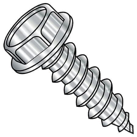 Zoro Select Sheet Metal Screw X In Plain Stainless