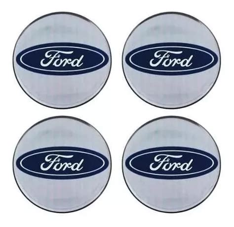 Jogo Emblema Resinado Ford Cromado Roda Calota Mm Mercadolivre