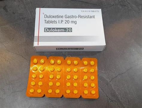 Duloxetine Dulata 20 Mg Tab 20x10 Treatment Depression And Anxiety