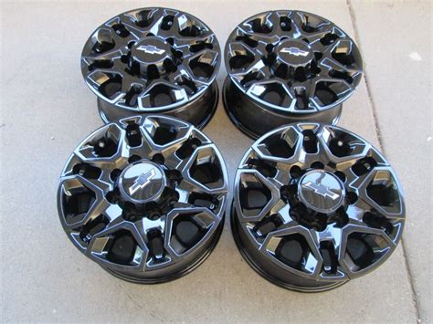 18 Chevy Gmc 2500hd 3500hd Factory Oem Wheels Rims Black Ltx Ebay