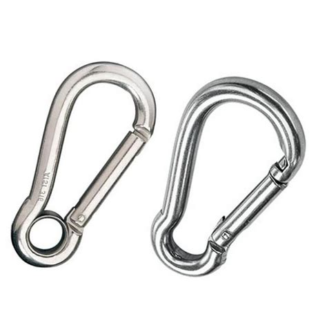 Stainless Steel Symmetrical Oval Shape Carabiners With Or Without Eye