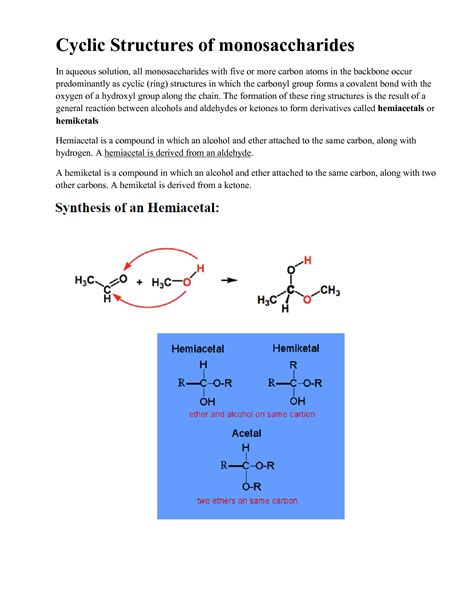 Structure Of Monosaccharides