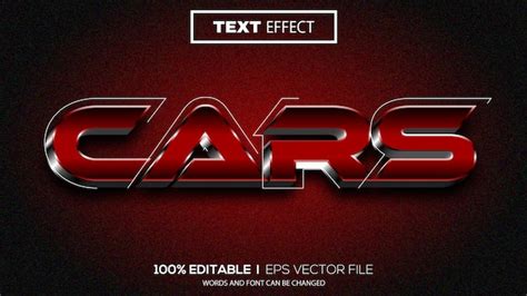 Premium Vector 3d Editable Text Effect Cars Theme Premium Vector