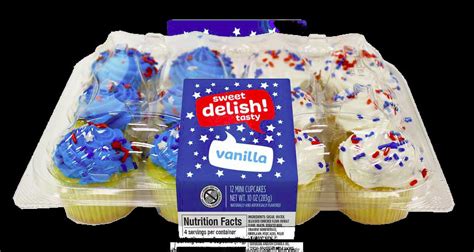 Wal-mart Bakery 12ct Mini Gold Patriotic Cupcakes - Walmart.com