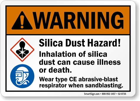 Silica Hazard Signs Mysafetysign