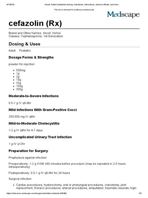 Cefazolin | PDF | Medical Specialties | Clinical Medicine