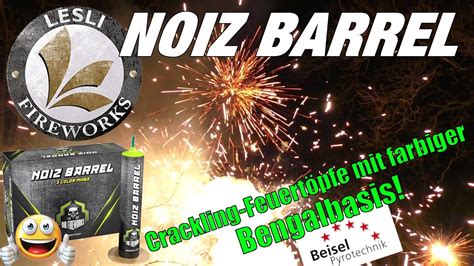 Neuheit 2021 LESLI Noiz Barrel Crackling Feuertöpfe mit farbiger