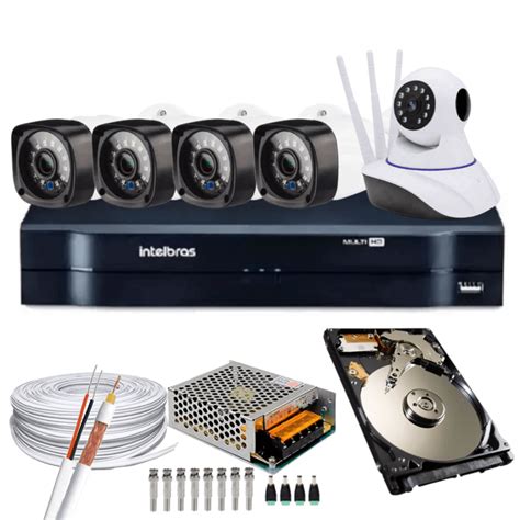 Kit Dvr Intelbras 4 Canais H265 KaBuM