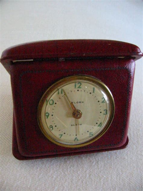 Florn Red Leather Case Travel Clock For Sale Classifieds