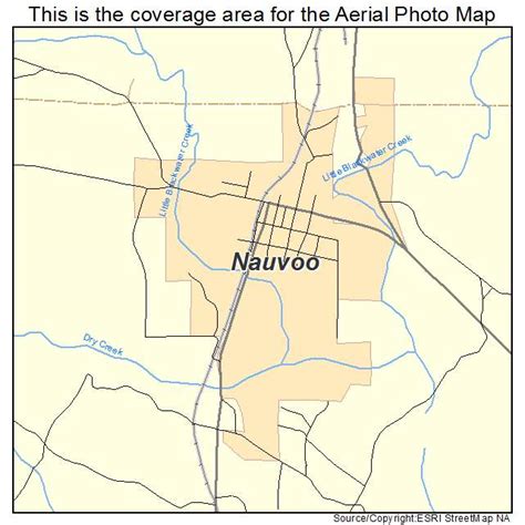 Aerial Photography Map of Nauvoo, AL Alabama