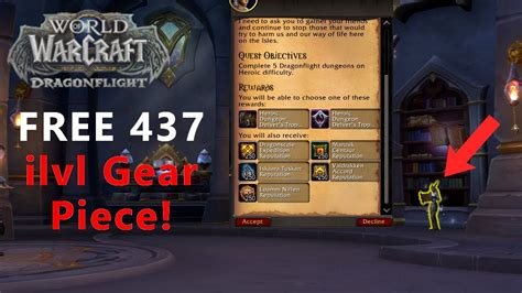 How To Get A FREE 437 Ilvl Gear Piece In WoW Dragonflight Patch 10 1