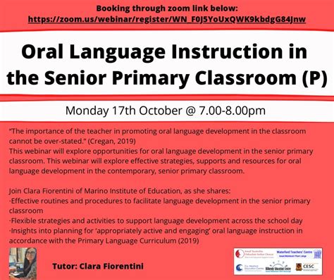 Oral Language Instruction In The Senior Primary Classroom Video