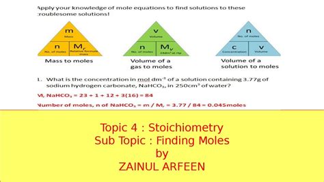 Finding Moles By Formula Cambridge Igcse O Level Chemistry 06200971