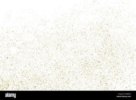 Gold Glitter Texture Isolated On White Amber Particles Color