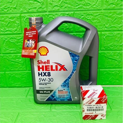 Jual Oli Mesin Shell Helix HX8 5W 30 4L Paket Filter Oli All New