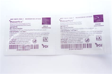 Pdi B10800 Prevantics Antiseptic Non Sterile Solution Swab X