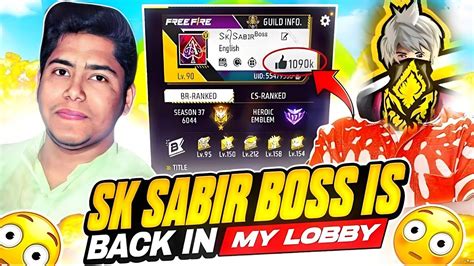 Real SK Sabir Boss In My Lobby Sksabir Gaming Grandmaster Top 1