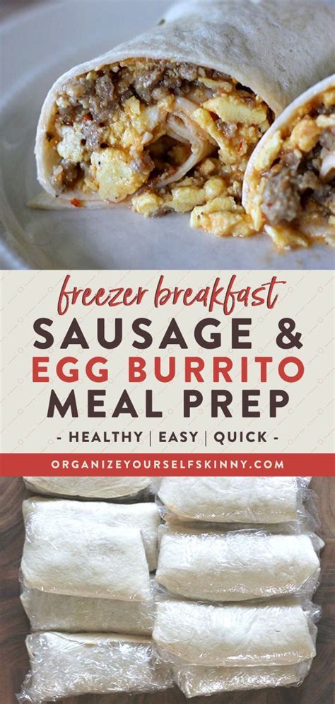 Freezer Burritos With Sausage And Egg Recipe Freezable Breakfast