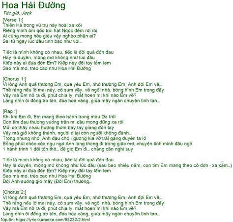loi bai hat hoa hai duong jack  nhac nghe