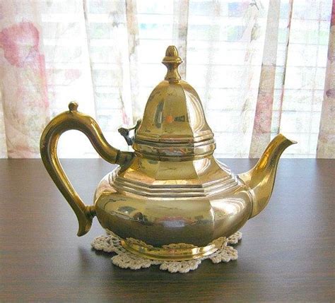 Elegant Vintage Solid Brass Teapot India Decorative Tea Etsy Teapot Decor Tea Pots Tea