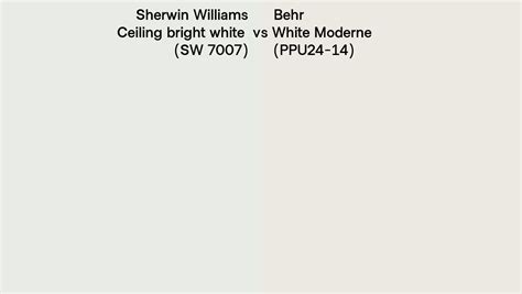 Sherwin Williams Ceiling Bright White Sw Vs Behr White Moderne