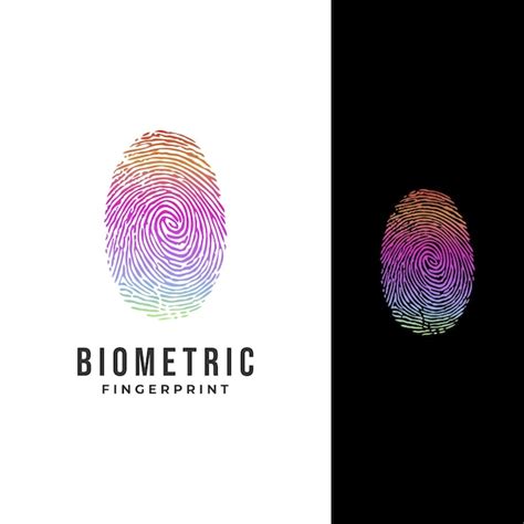 Premium Vector Fingerprint Biometric Vector Template Finger Stamp