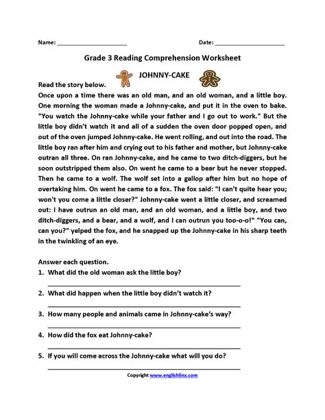 Free Online 3rd Grade Reading Comprehension