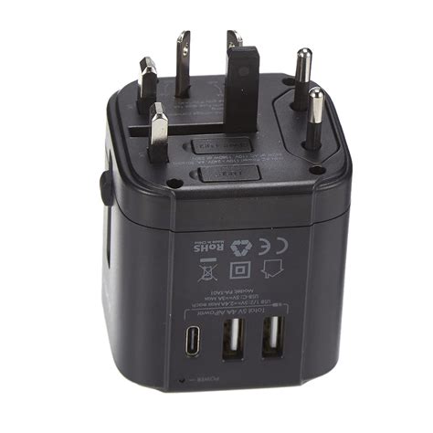 Aukey Pa Ta01 Universal Travel Adapter With Usb C And Usb A Ports Online At Best Price Power