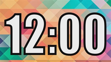 Minute Timer With Colorful Background Minute Countdown With