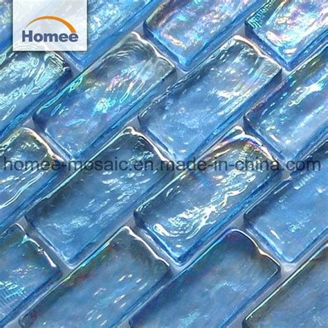 Stock Blue Glass Mosaic Interior Cheap Swimming Pool Tile China Building Material And