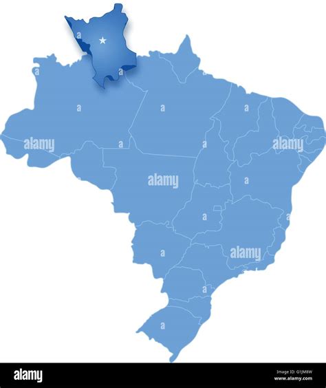 Mapa Político De Brasil Con Todos Los Estados Donde Se Extrae De