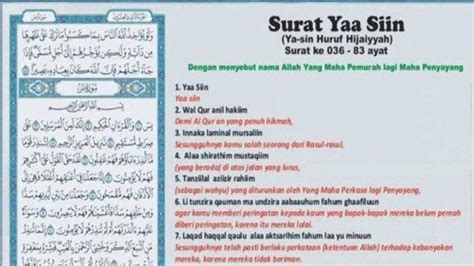 Surat Yasin Latin Mudah Dibaca Lengkap 83 Ayat Beserta Keutamaannya